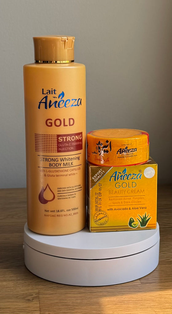 Aneeza Gold Lotion & Face cream – Mira Aura Beauty LLC