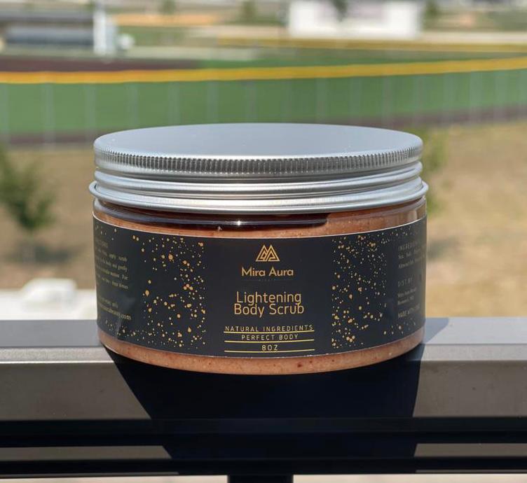 Lightening body scrub for a perfect body